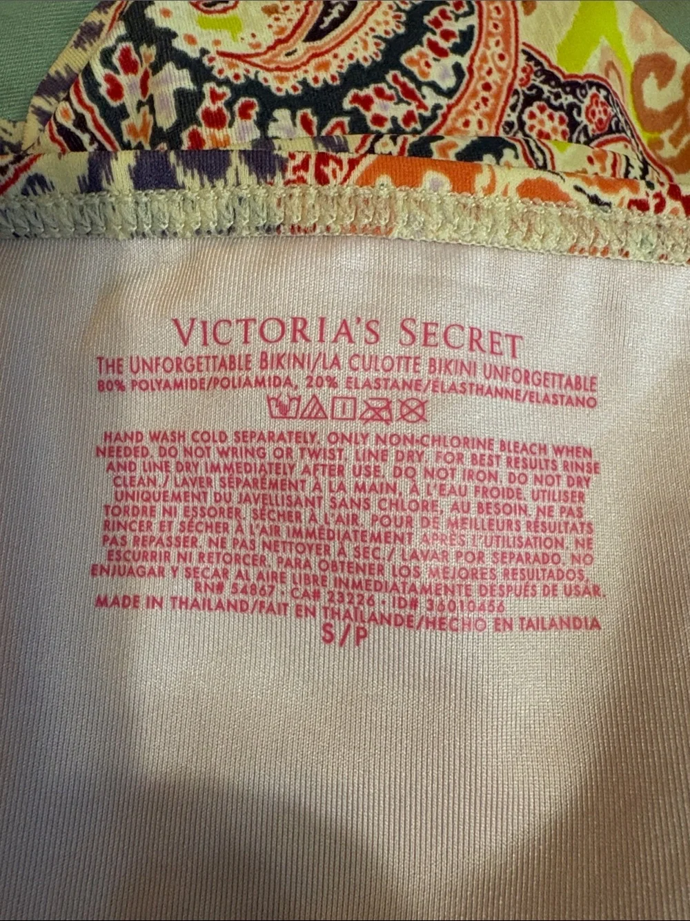 Victoria’s Secret strapless or halter tie PaisleyBikini Set - Pink Multicolor